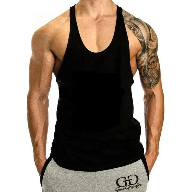 Men's Cotton Tank Top – Bodybuilding Vest, Sleeveless
