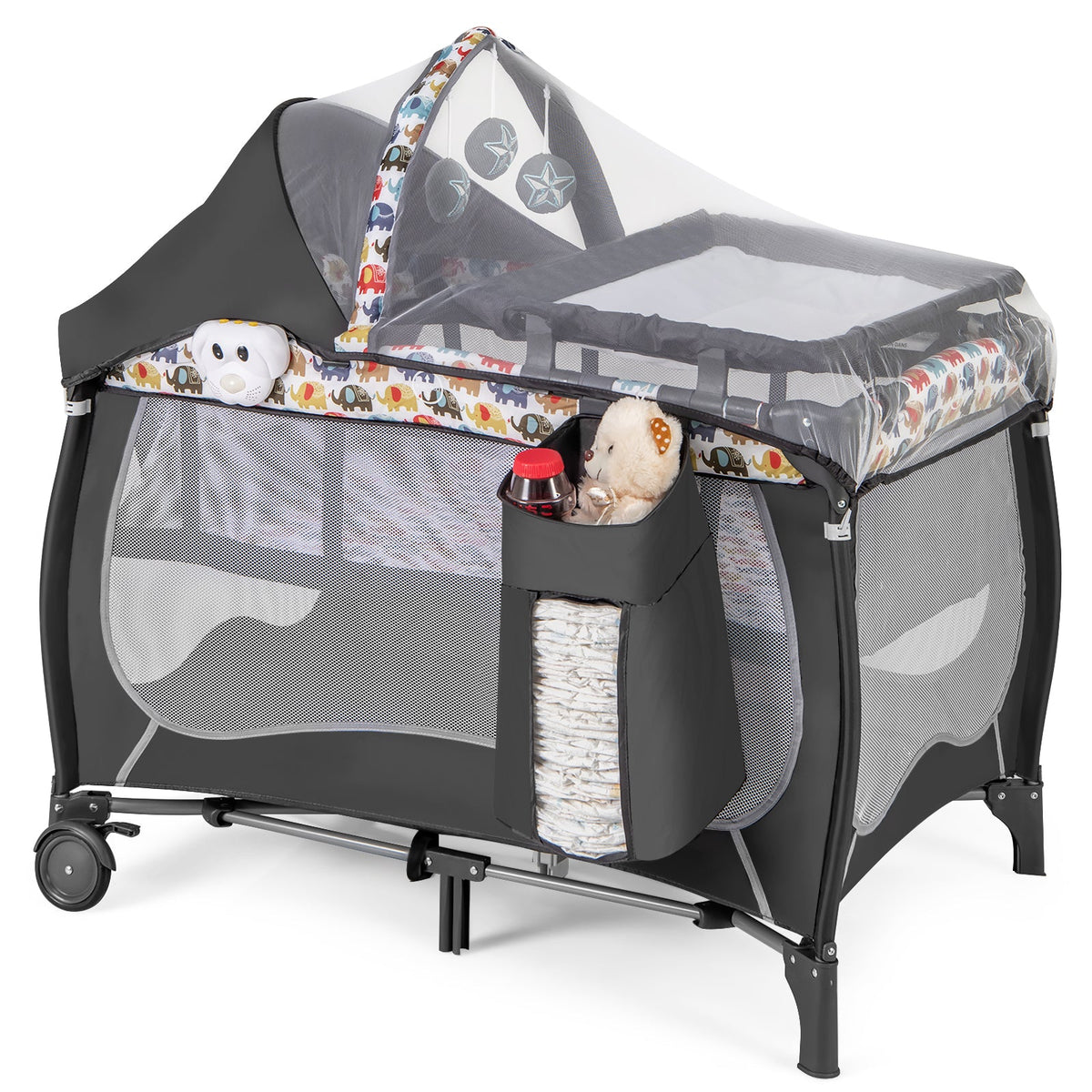 4 in 1 Portable Baby Nursery Center with Net and Music Box