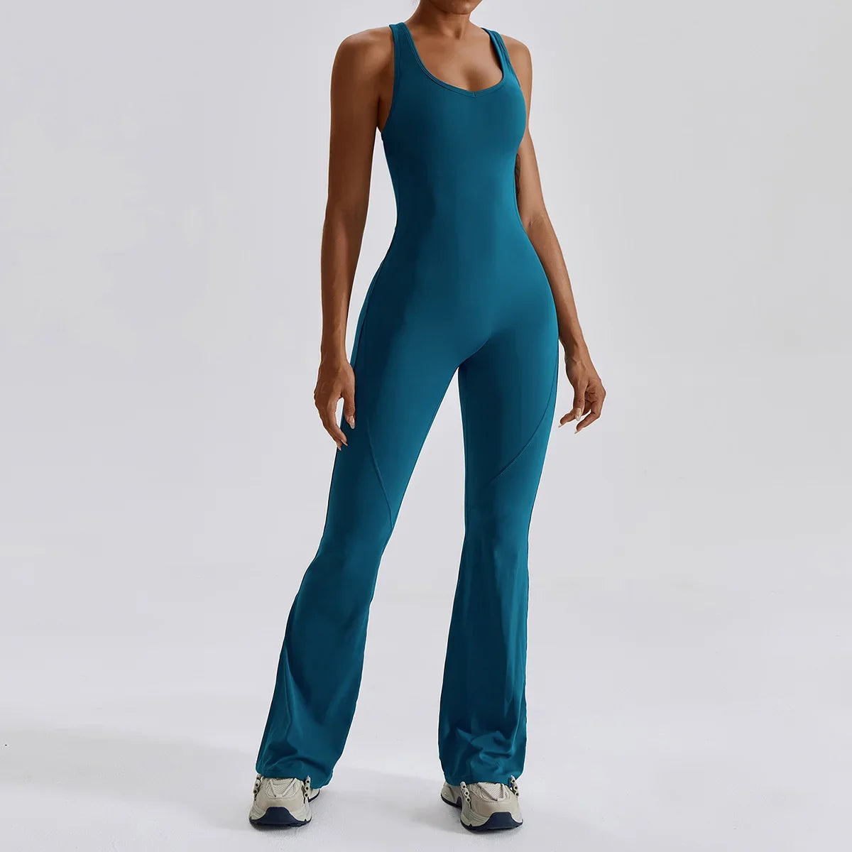 Women Fitness Bodysuit Backless One Piece Yoga Set Jumpsuit Sports Gym Workout Clothes Tights Active Wear Slim Playsuit Female