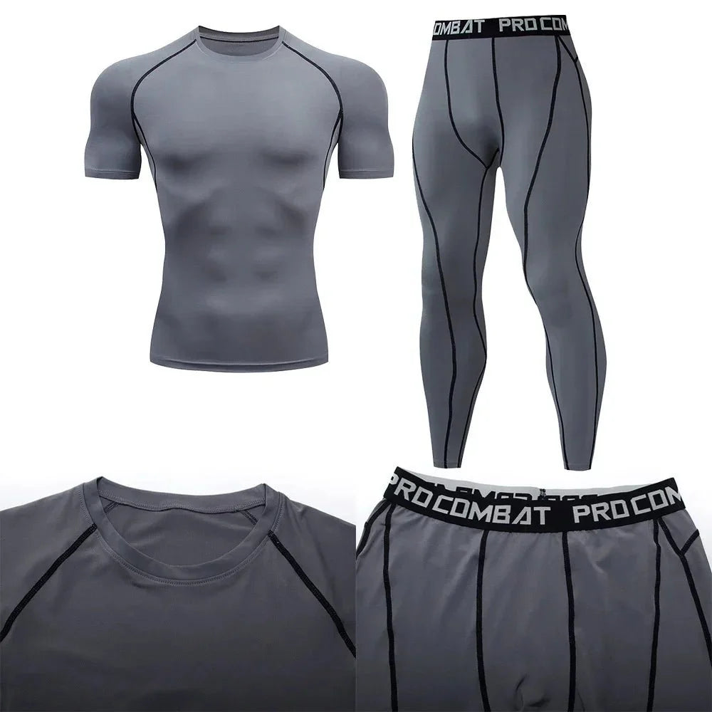 Men's Compression Tracksuit – GYM & MMA Training Set