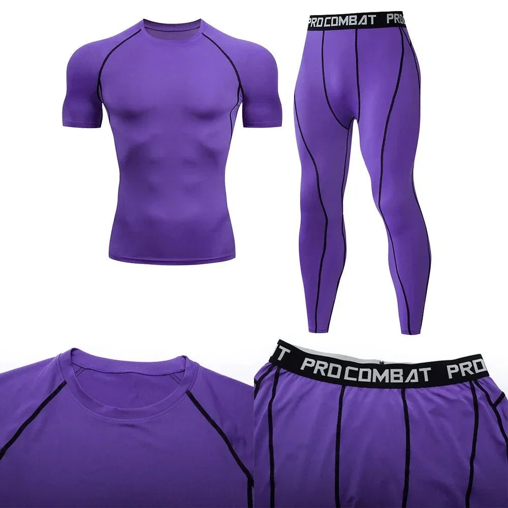 Men's Compression Tracksuit – GYM & MMA Training Set