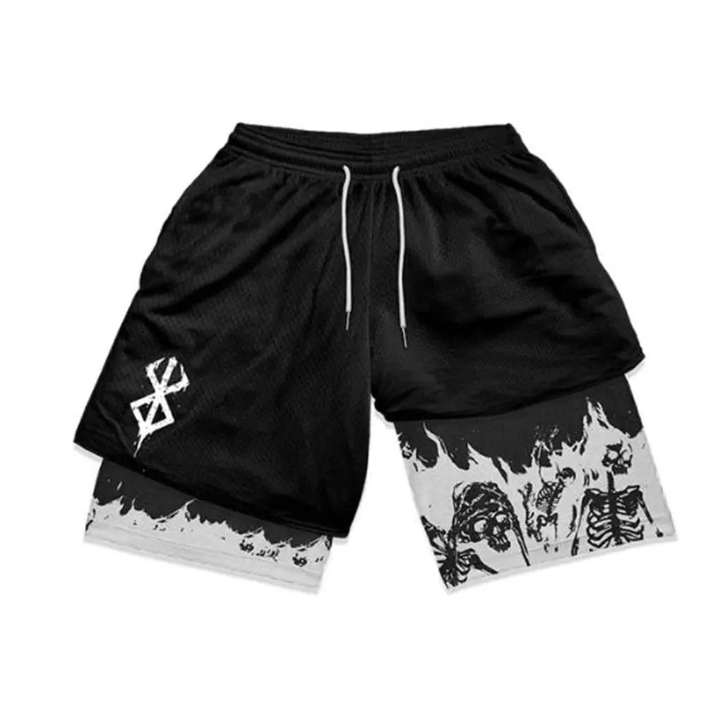 Men's Oversized Graphic Gym Shorts – Track Shorts
