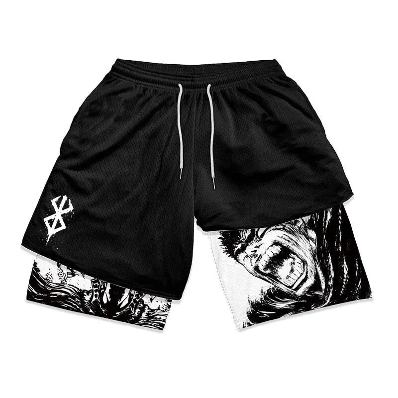 Men's Oversized Graphic Gym Shorts – Track Shorts