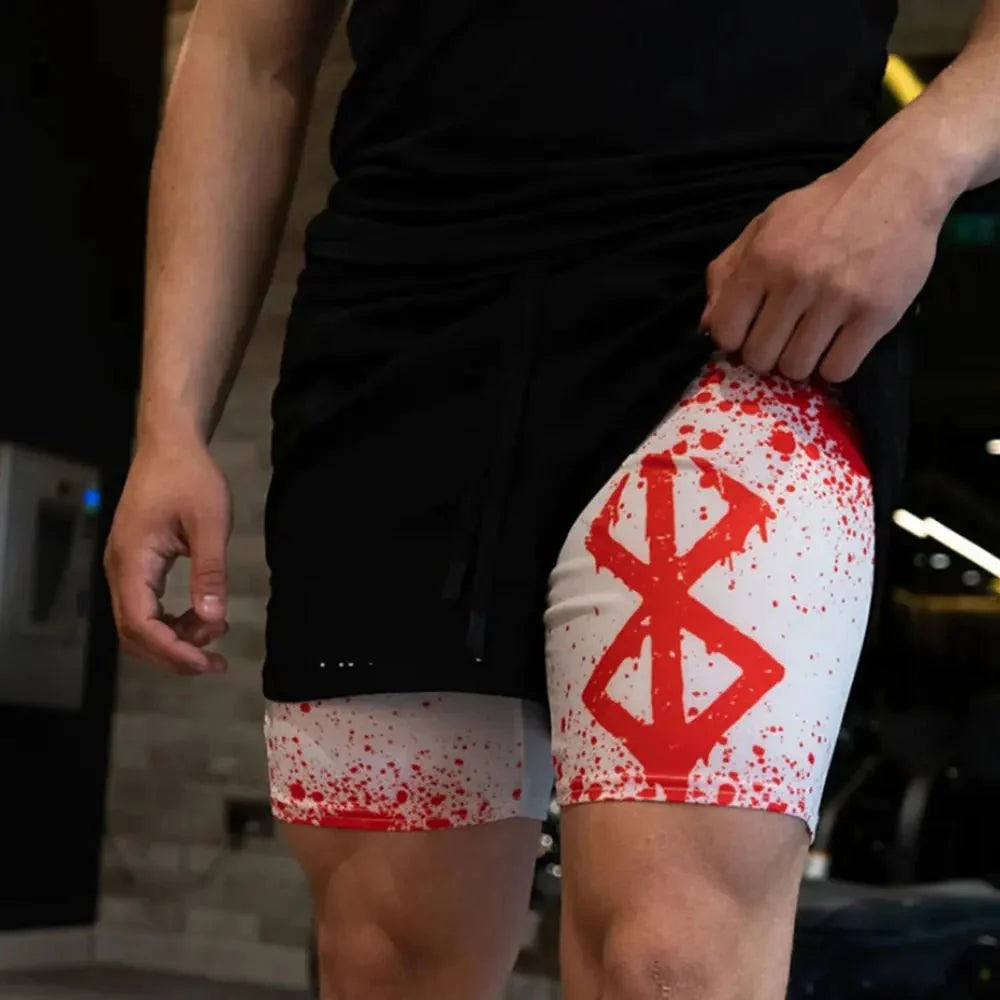 Men's Oversized Graphic Gym Shorts – Track Shorts