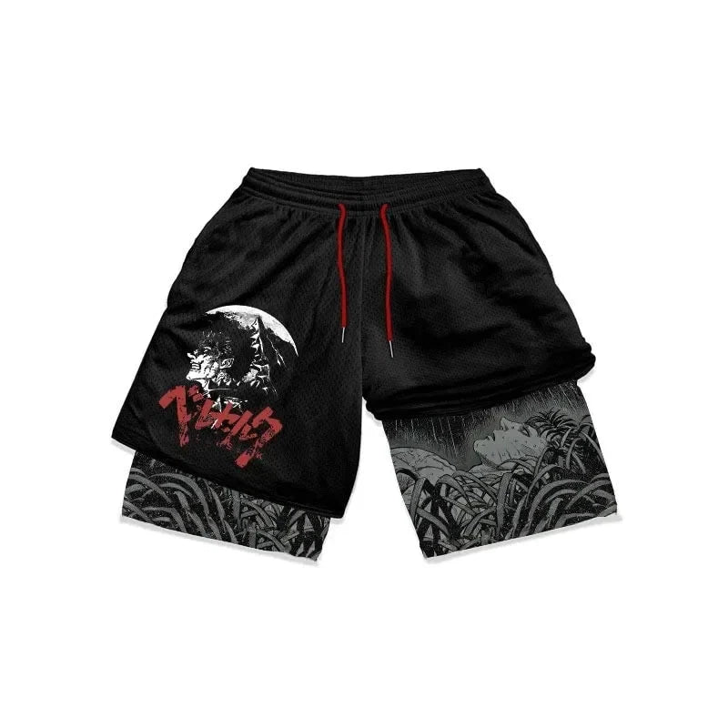 Men's Oversized Graphic Gym Shorts – Track Shorts