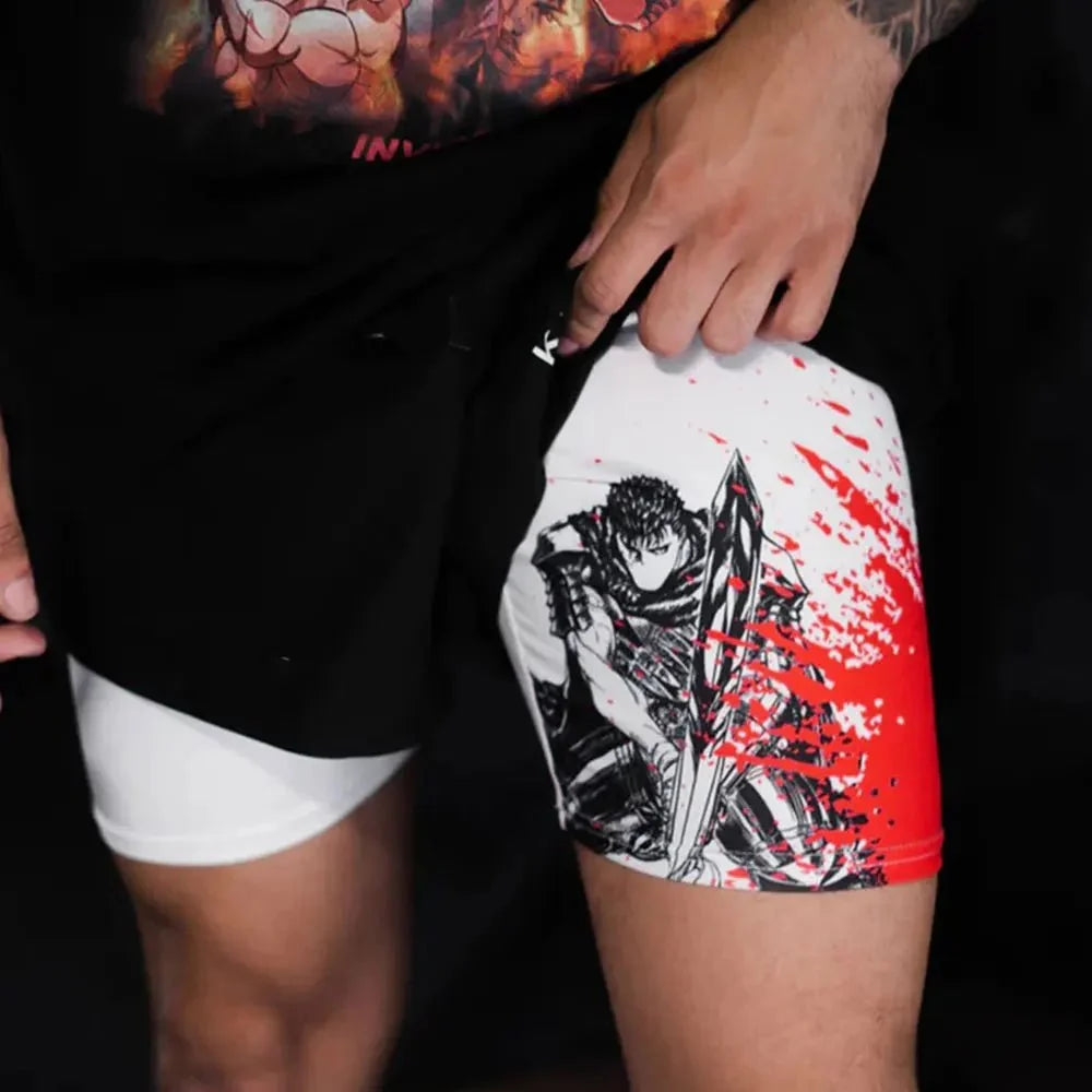 Men's Oversized Graphic Gym Shorts – Track Shorts