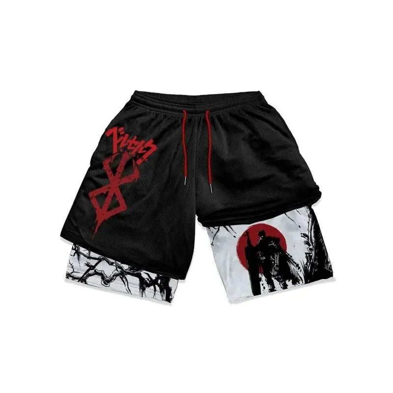 Men's Oversized Graphic Gym Shorts – Track Shorts