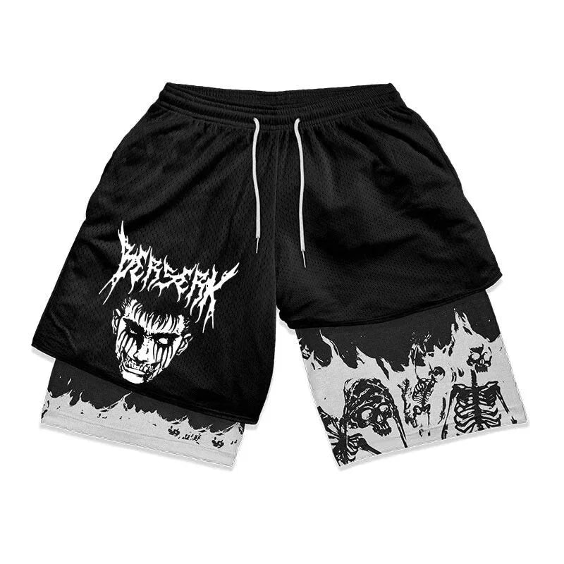 Men's Oversized Graphic Gym Shorts – Track Shorts