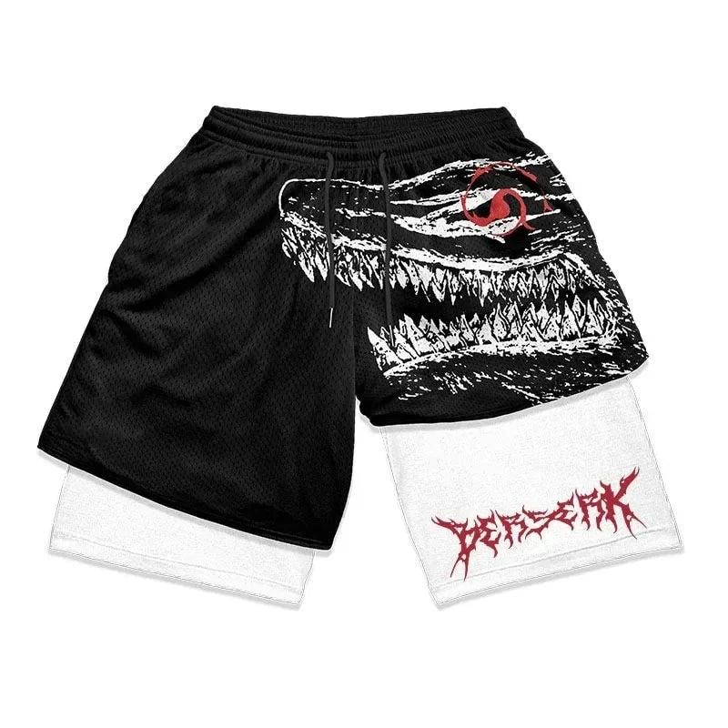 Men's Oversized Graphic Gym Shorts – Track Shorts