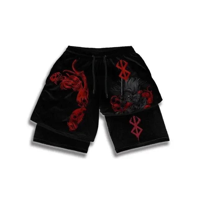 Men's Oversized Graphic Gym Shorts – Track Shorts