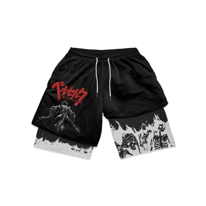 Men's Oversized Graphic Gym Shorts – Track Shorts