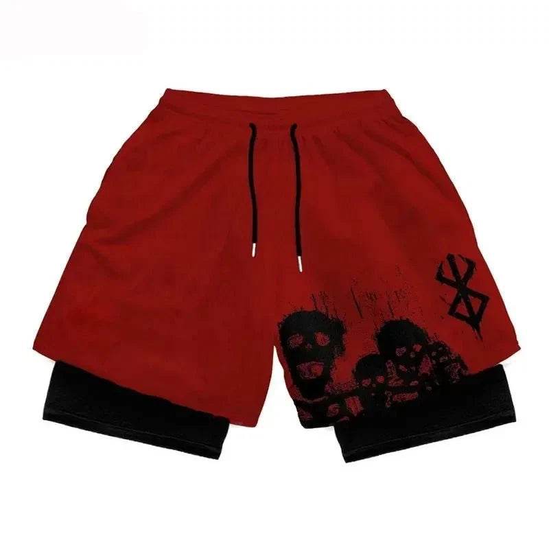 Men's Oversized Graphic Gym Shorts – Track Shorts