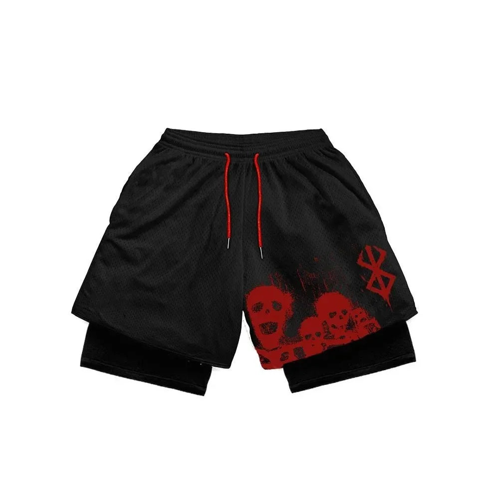 Men's Oversized Graphic Gym Shorts – Track Shorts