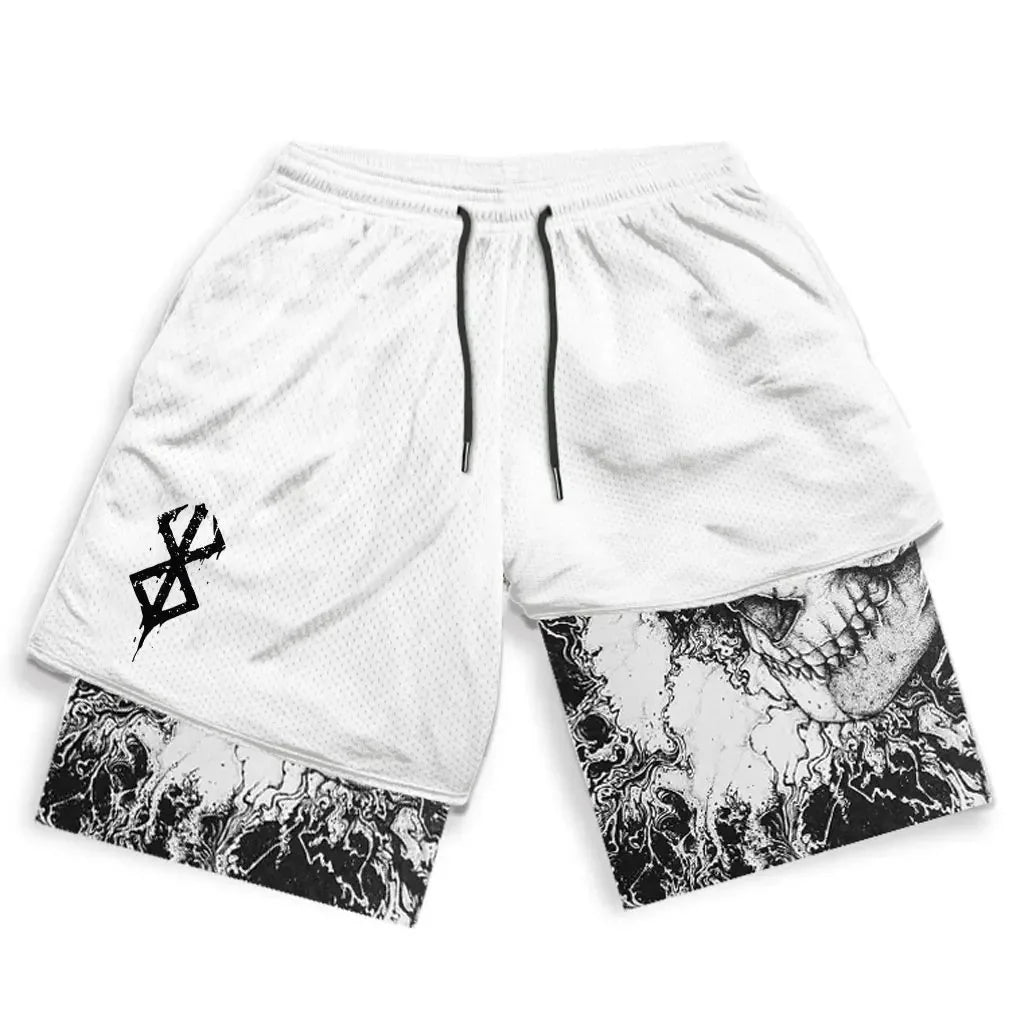 Men's Oversized Graphic Gym Shorts – Track Shorts